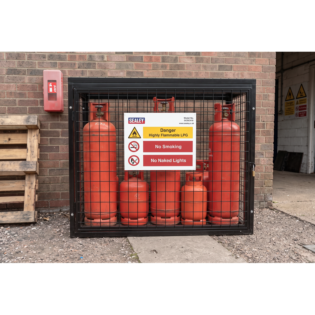 Sealey GCSC419 Gas Cylinder Safety Cage - 4 x 19kg