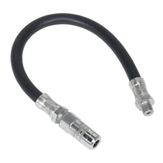 Sealey GGHE300 Flexible Rubber Grease Gun Delivery Hose with 4-Jaw Connector 300mm 1/8"BSP Gas