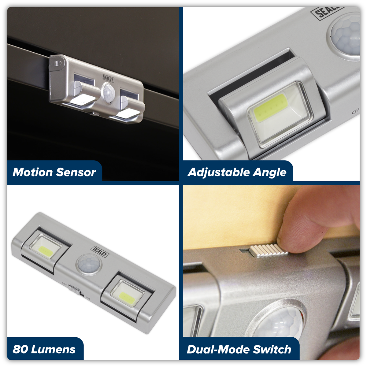 Sealey GL93 Auto Light with PIR Sensor 1W COB LED