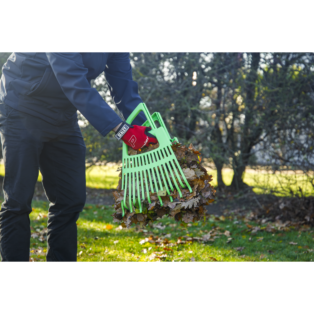 Sealey GTLG2 2-in-1 Rake & Leaf Grabbers