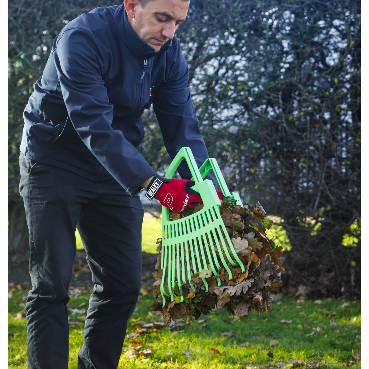 Sealey GTLG2 2-in-1 Rake & Leaf Grabbers