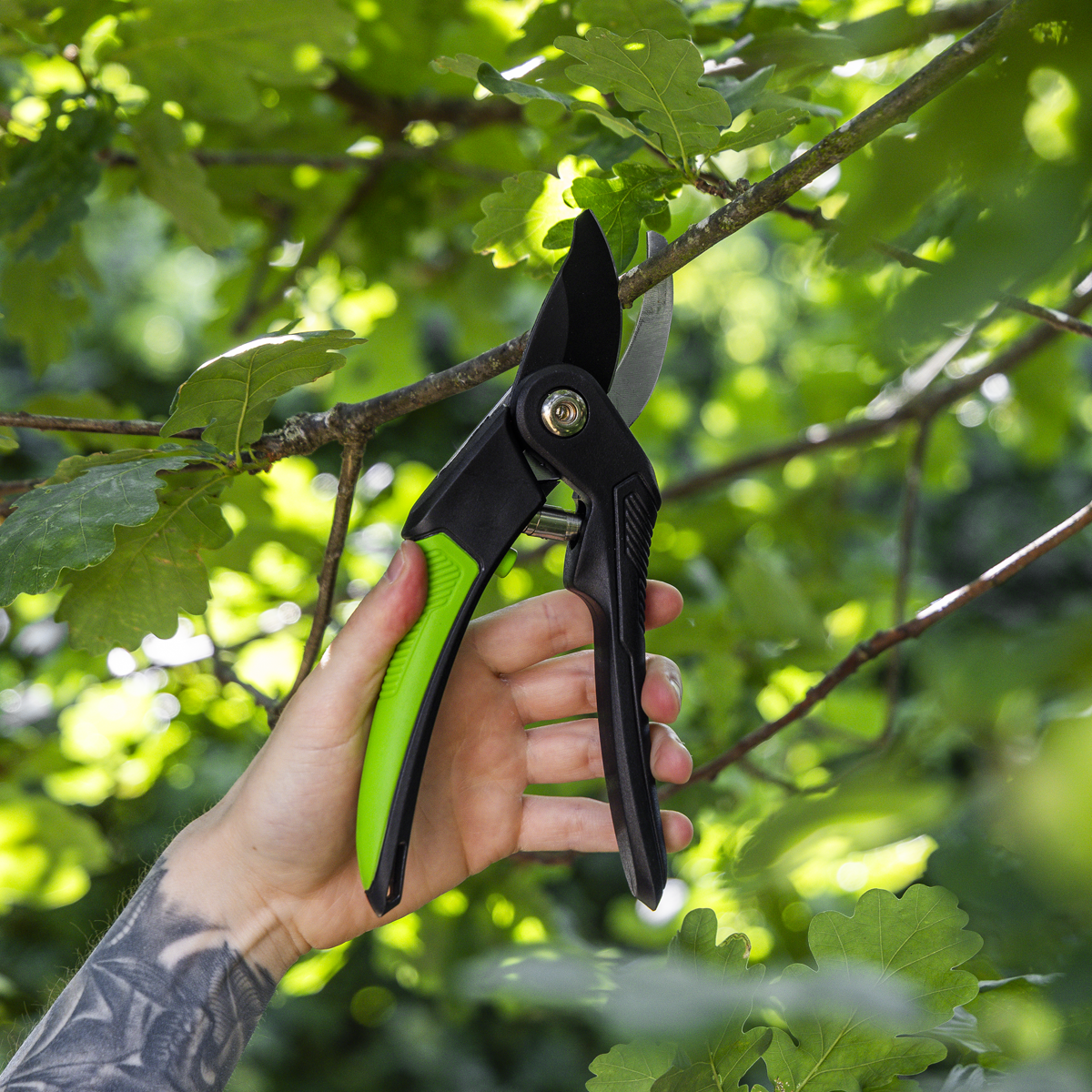 Sealey GTSG004 Bypass Secateurs with Soft Grip Handle, 3-Stage Safety Lock & Carbon Steel Blade, 220mm