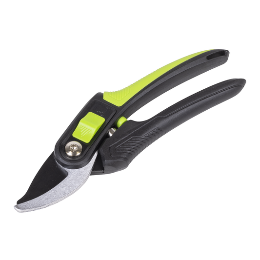 Sealey GTSG004 Bypass Secateurs with Soft Grip Handle, 3-Stage Safety Lock & Carbon Steel Blade, 220mm