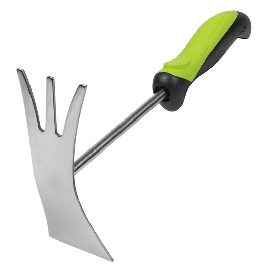 Sealey GTSG022 2-In-1 Garden Hand Tool with Soft Grip Handle & Stainless Steel Tines/Blade