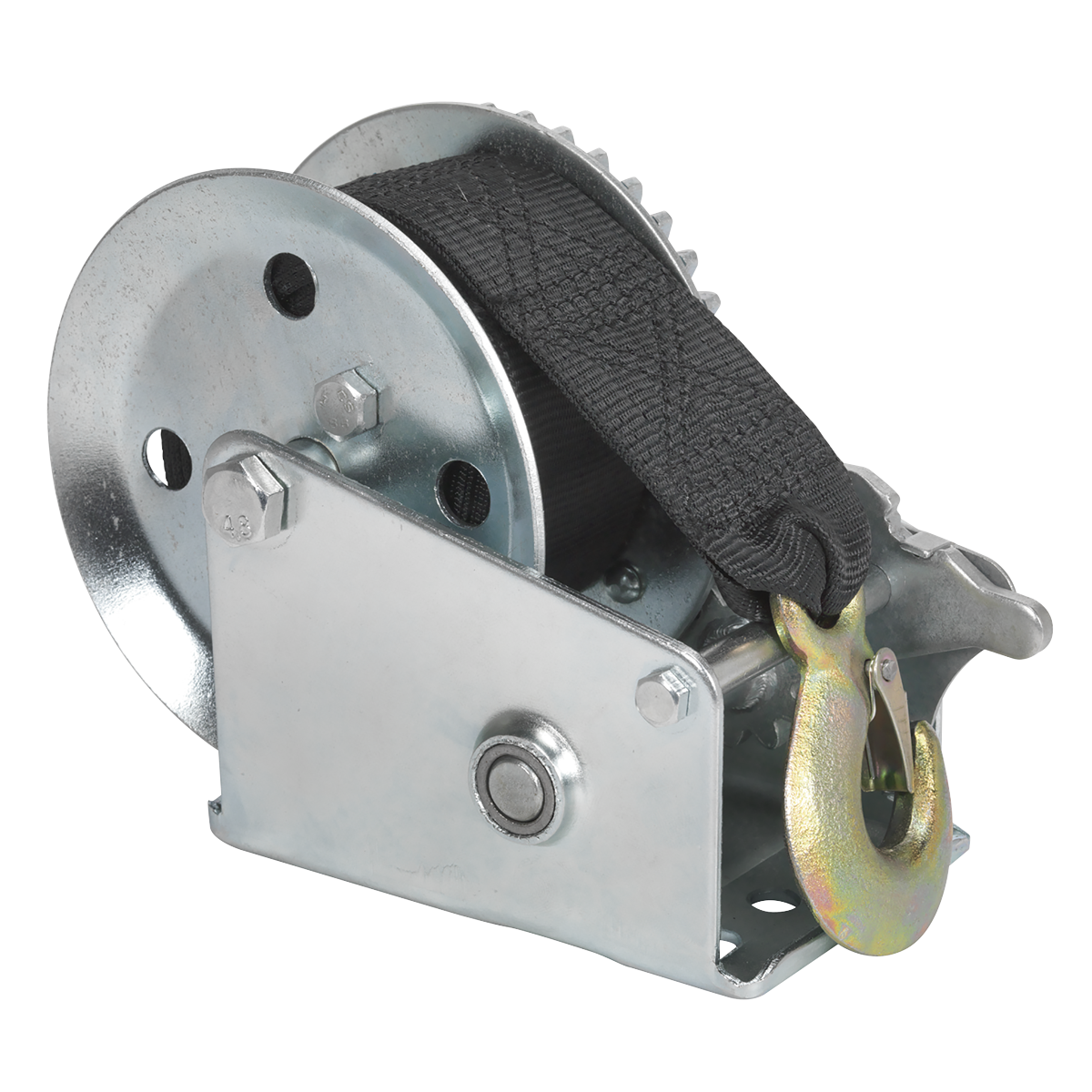 Sealey GWW1200M Geared Hand Winch with Webbing Strap 540kg Capacity