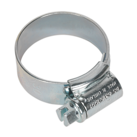 Sealey HCJ1A HI-GRIP® Zinc Plated Hose Clip 22-30mm - Pack of 20