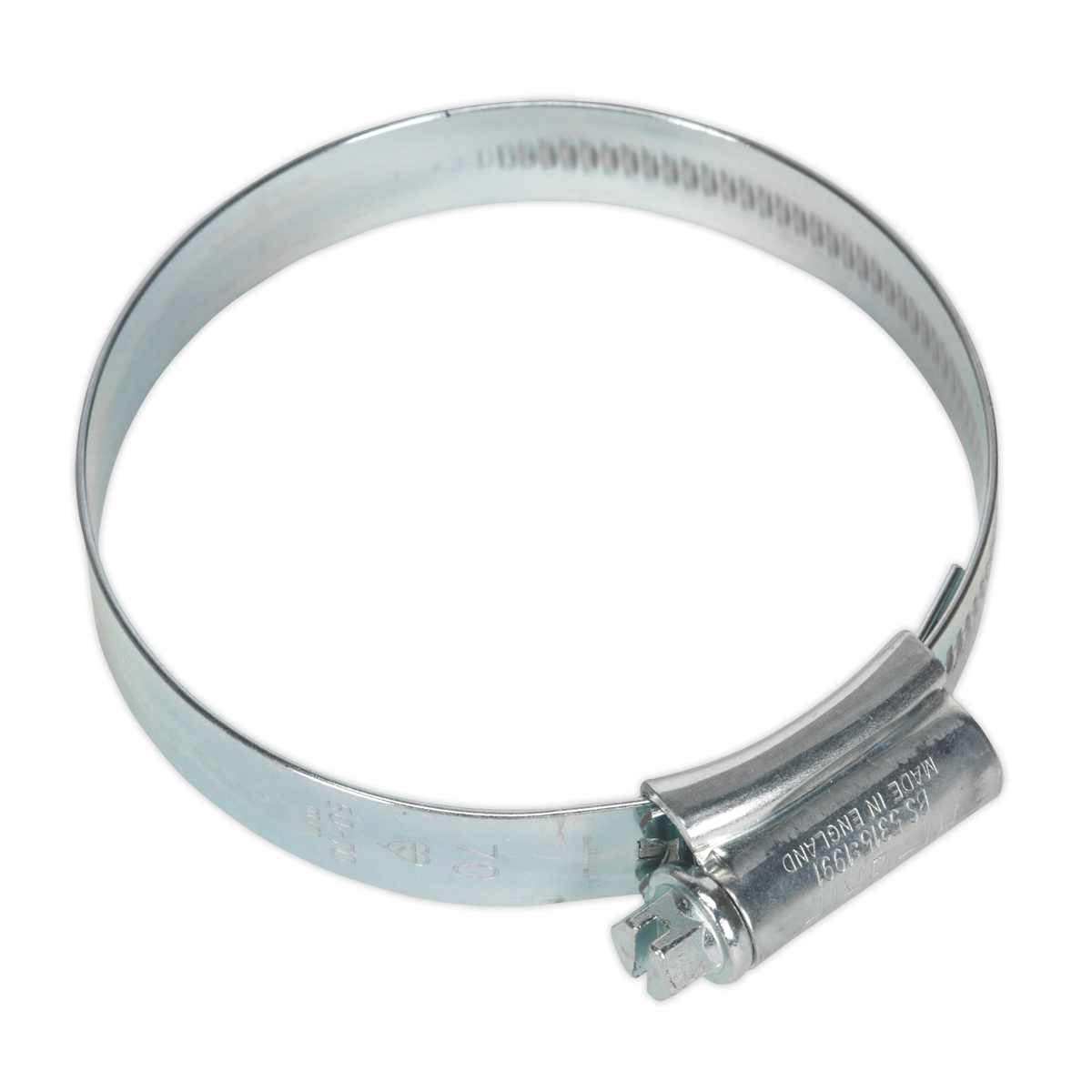 Sealey HCJ3 HI-GRIP® Zinc Plated Hose Clip 50-70mm - Pack of 10