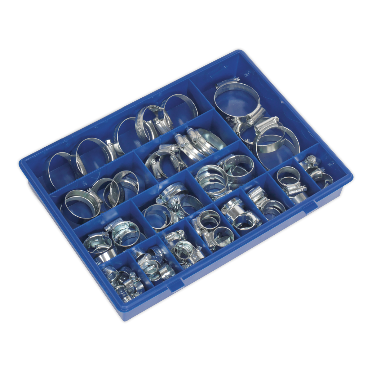 Sealey HCJ85AC HI-GRIP® Zinc Plated Hose Clip Assortment 9.5-55mm 81pc