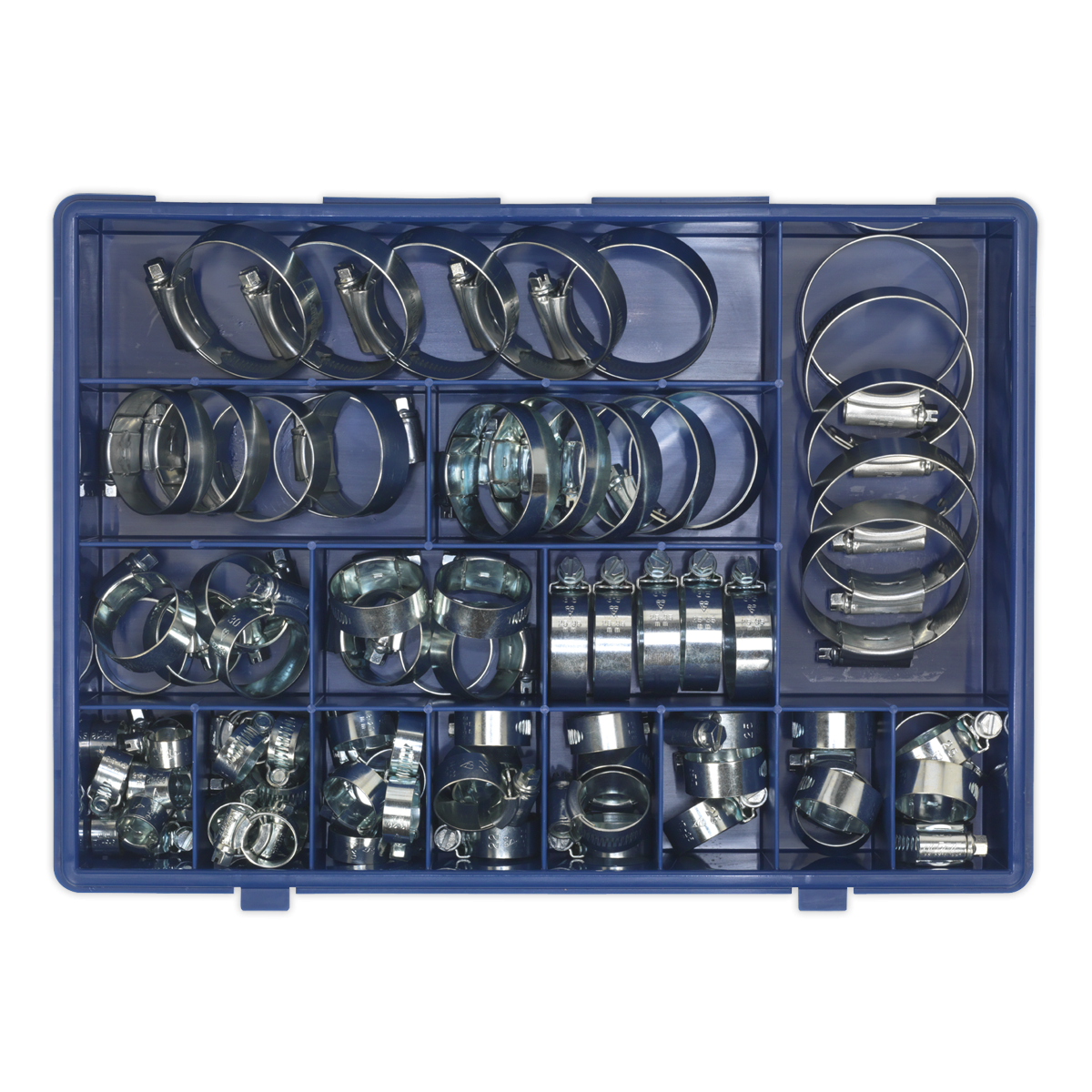 Sealey HCJ85AC HI-GRIP® Zinc Plated Hose Clip Assortment 9.5-55mm 81pc