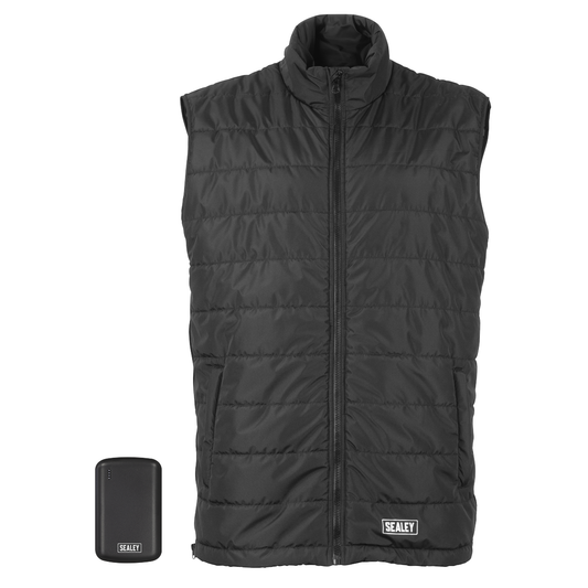 Sealey HG01KIT 5V Heated Puffy Gilet with Power Bank - 44" to 52" Chest