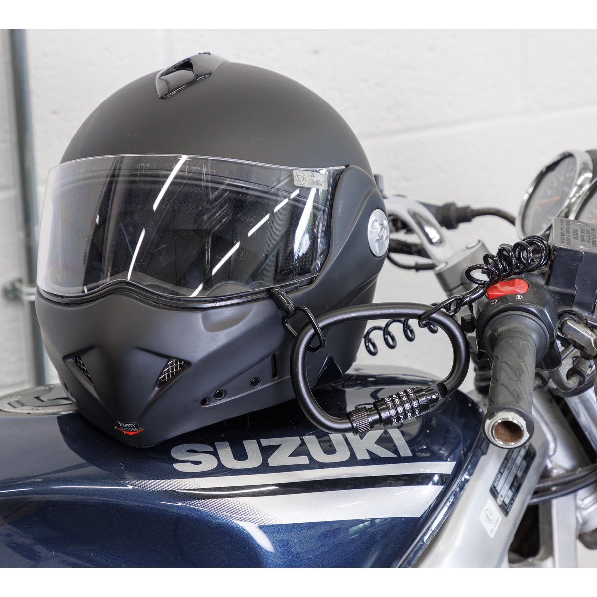 Sealey HGL02 Helmet/Gear Lock with Cable