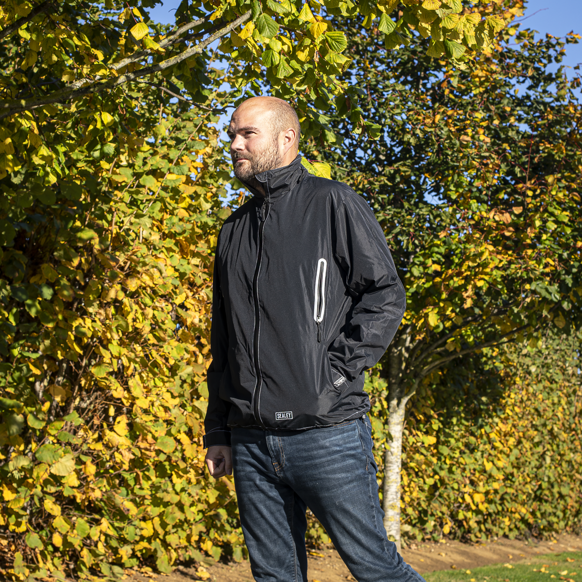 Sealey HJ03KIT 5V Heated Rain Jacket with Power Bank 10Ah - Large