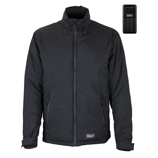 Sealey HJ03KIT 5V Heated Rain Jacket with Power Bank 10Ah - Large