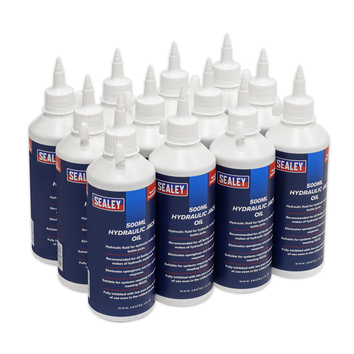 Sealey HJO/500ML Hydraulic Jack Oil 500ml - Pack of 12