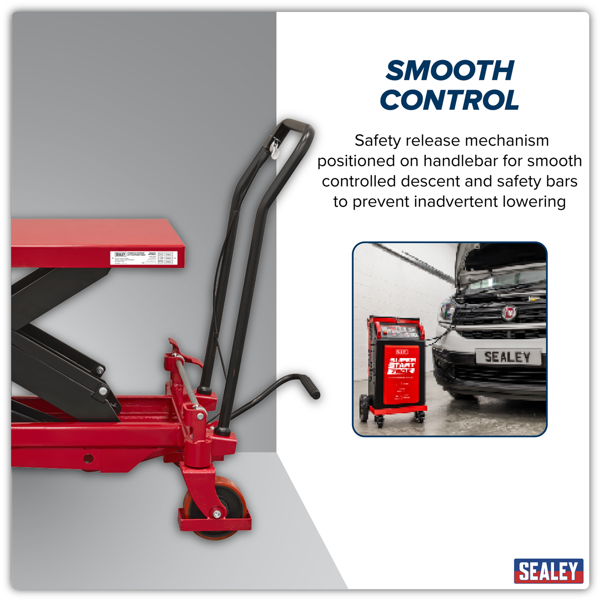 Sealey HPT1000 Hydraulic Scissor Lift Platform Table 1000kg Capacity