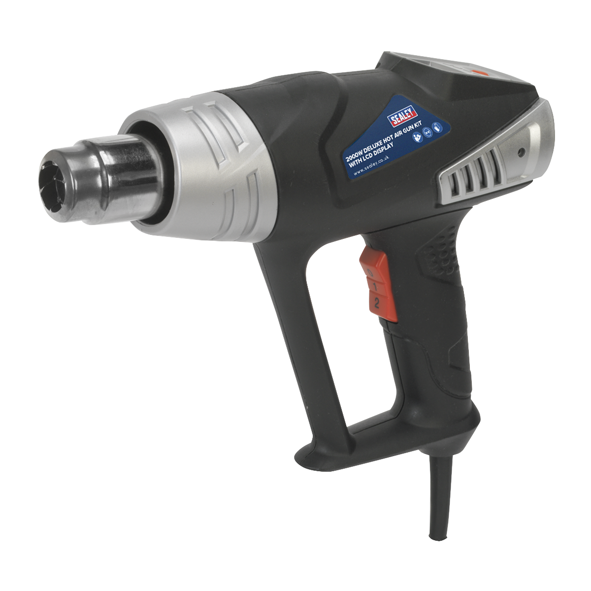 Sealey HS104K 2000W Deluxe Heat Gun Kit with LCD Display 80-600°C