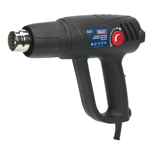 Sealey HS107K 2000W Variable Temperature Heat Gun Kit 50-450°C/90-600°C