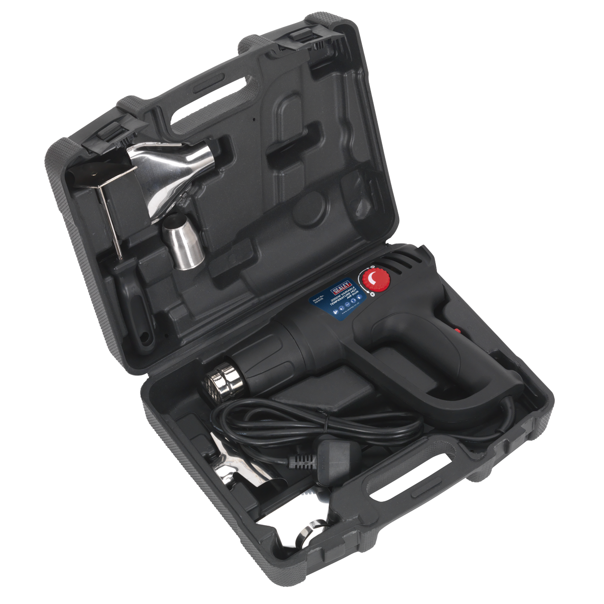 Sealey HS107K 2000W Variable Temperature Heat Gun Kit 50-450°C/90-600°C