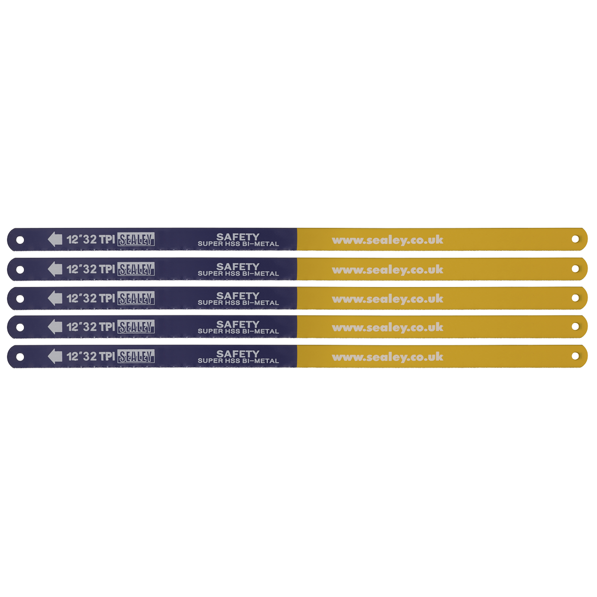 Sealey HSB0532 HSS Bi-Metal Hacksaw Blade 32tpi 300mm - Pack of 5