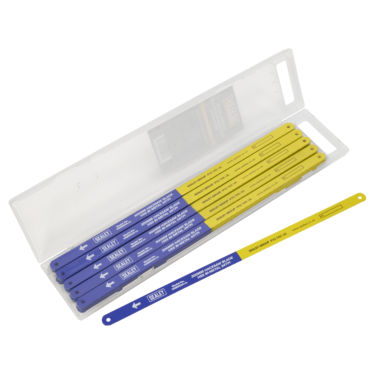 Sealey HSB5024 HSS Bi-Metal Hacksaw Blade 24tpi 300mm - Pack of 50