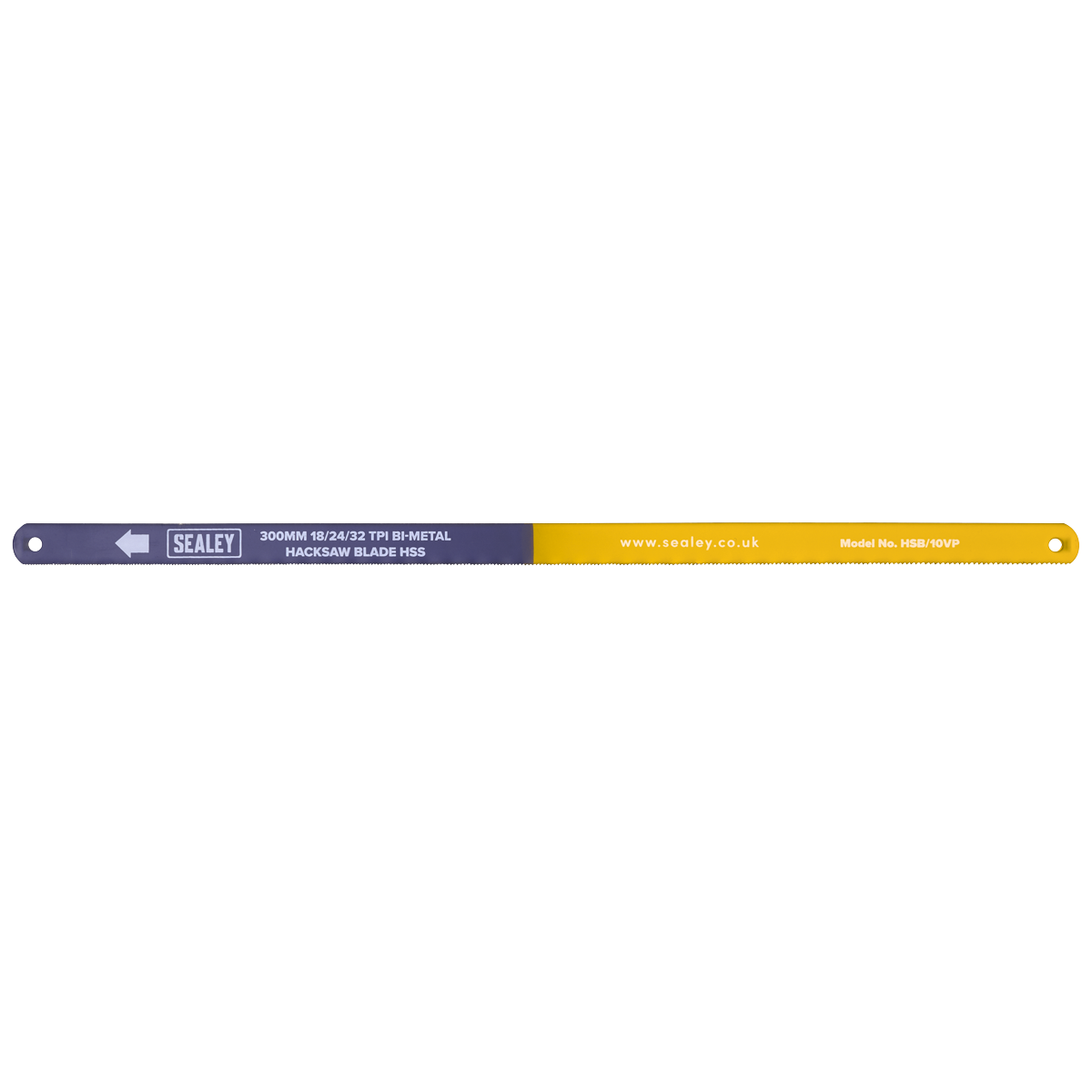 Sealey HSB/10VP Bi-Metal Hacksaw Blade 18/24/32tpi Vari-Pitch 300mm - Pack of 10