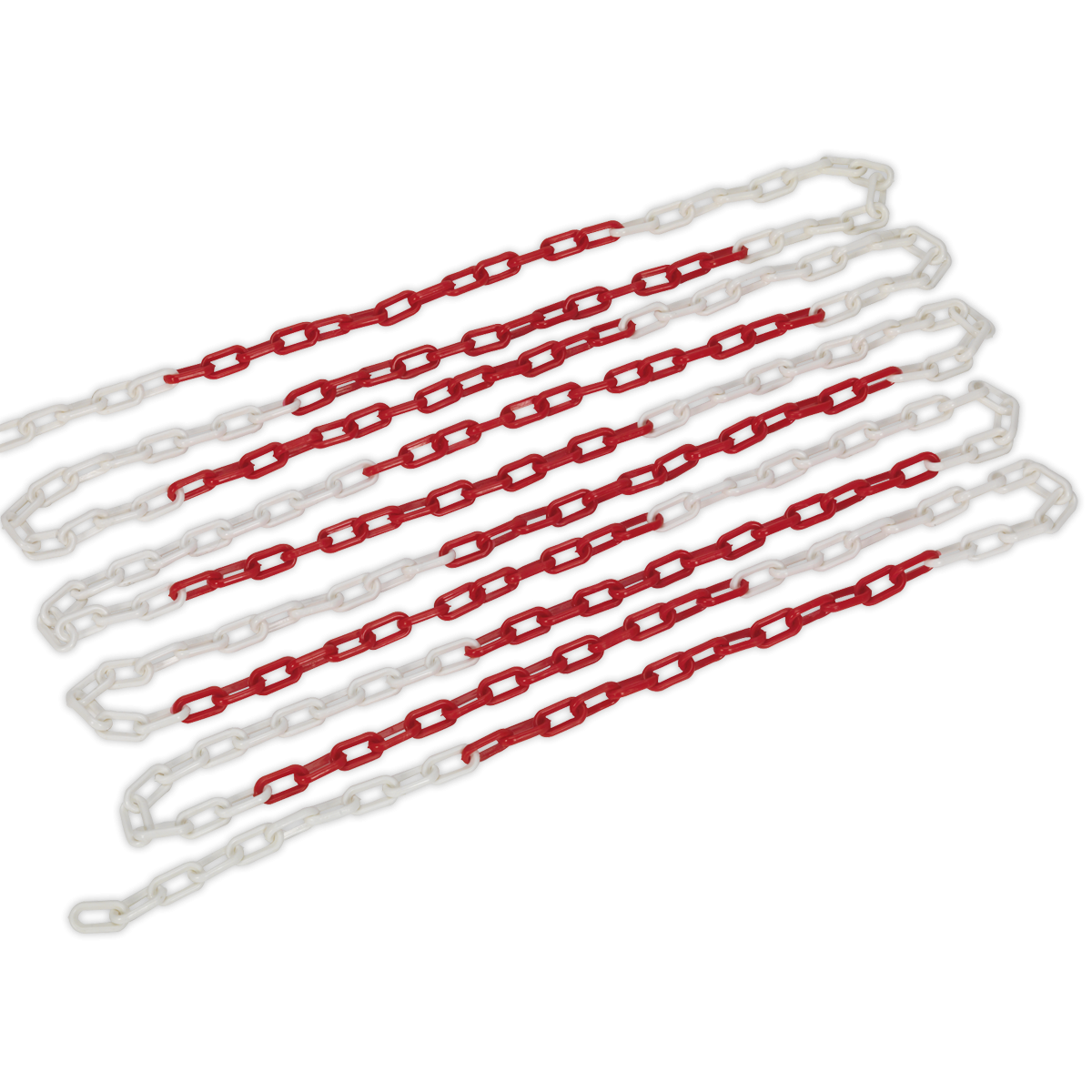 Sealey HSC25M Plastic Chain 25m x 6mm - Red/White