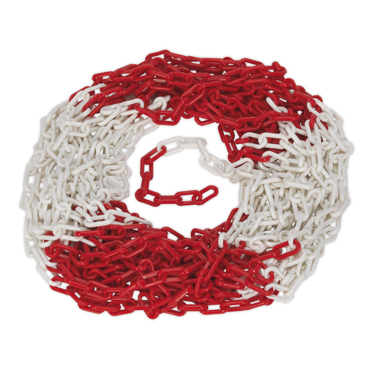 Sealey HSC25M Plastic Chain 25m x 6mm - Red/White