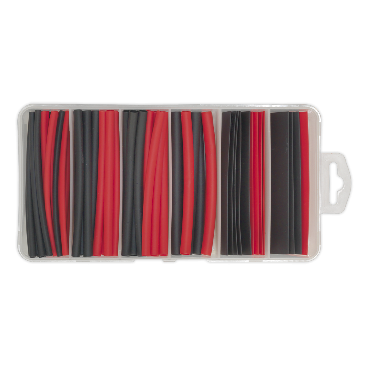 Sealey HST100BR Heat Shrink Tubing Assortment 100mm 95pc - Black & Red