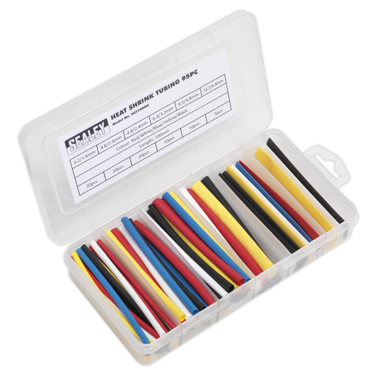 Sealey HST100MC Heat Shrink Tubing Assortment 100mm 95pc - Mixed Colours