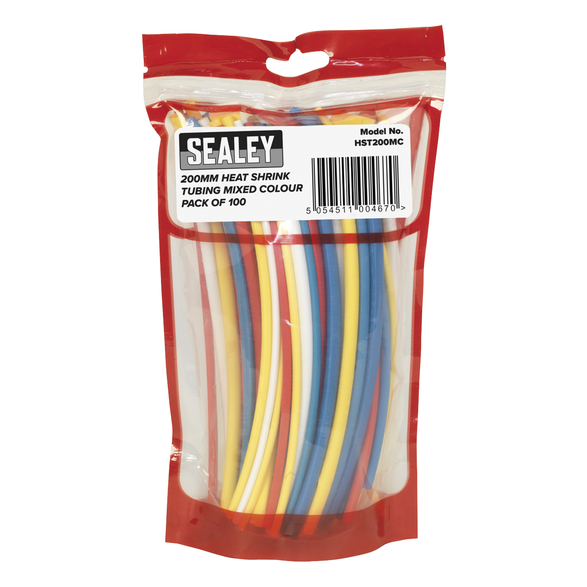 Sealey HST200MC Heat Shrink Tubing 200mm 100pc - Mixed Colours