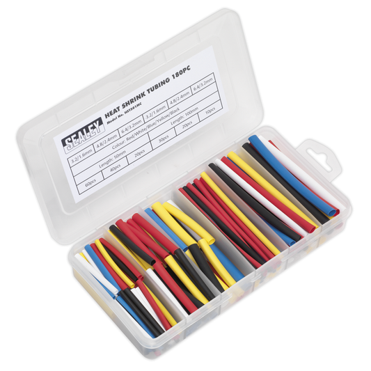Sealey HST501MC Heat Shrink Tubing Assortment 50 & 100mm 180pc - Mixed Colours
