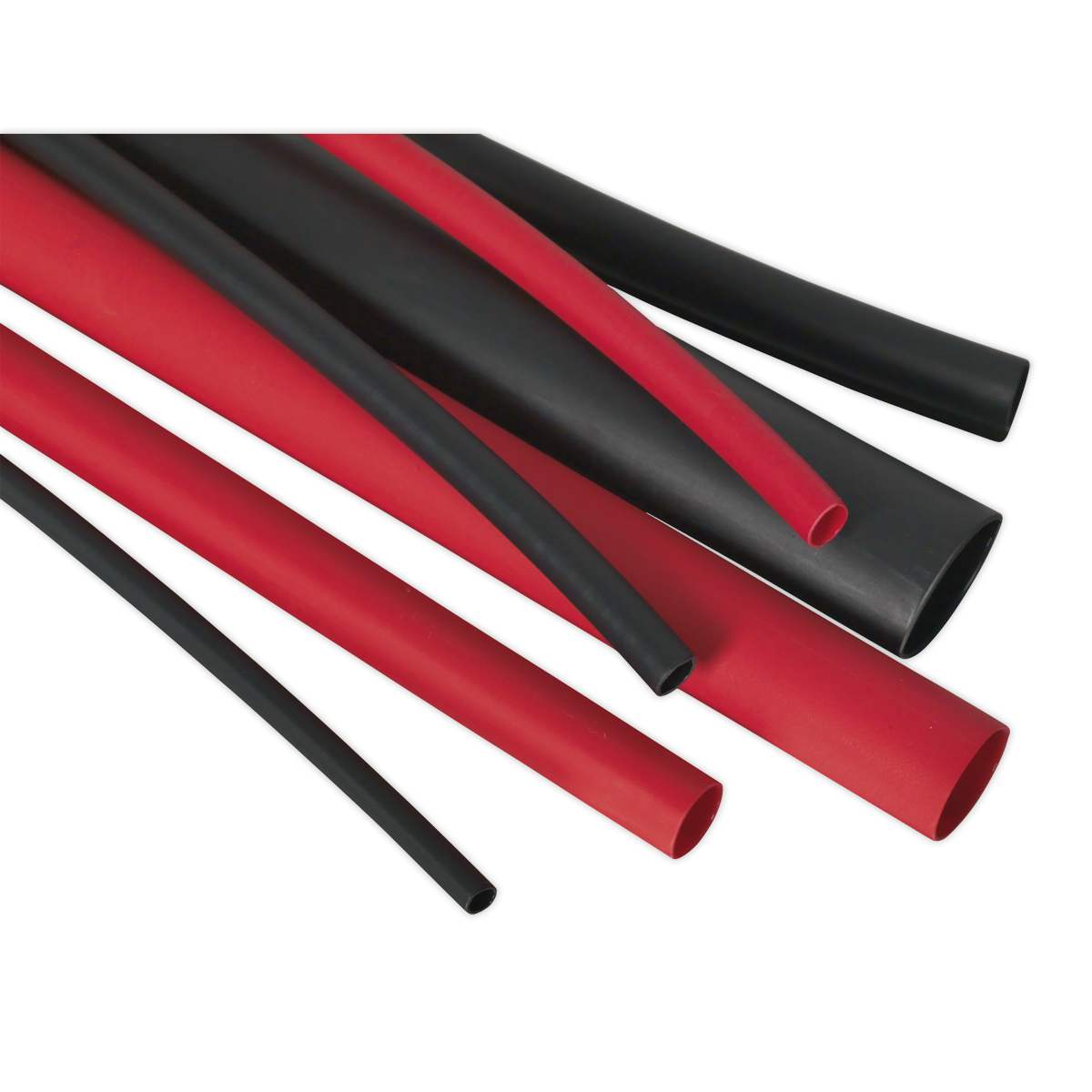 Sealey HSTAL72BR Adhesive Lined Heat Shrink Tubing Assortment 200mm 72pc - Black & Red