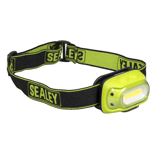 Sealey HT08RG Rechargeable Head Torch with Auto-Sensor 8W COB LED - Green