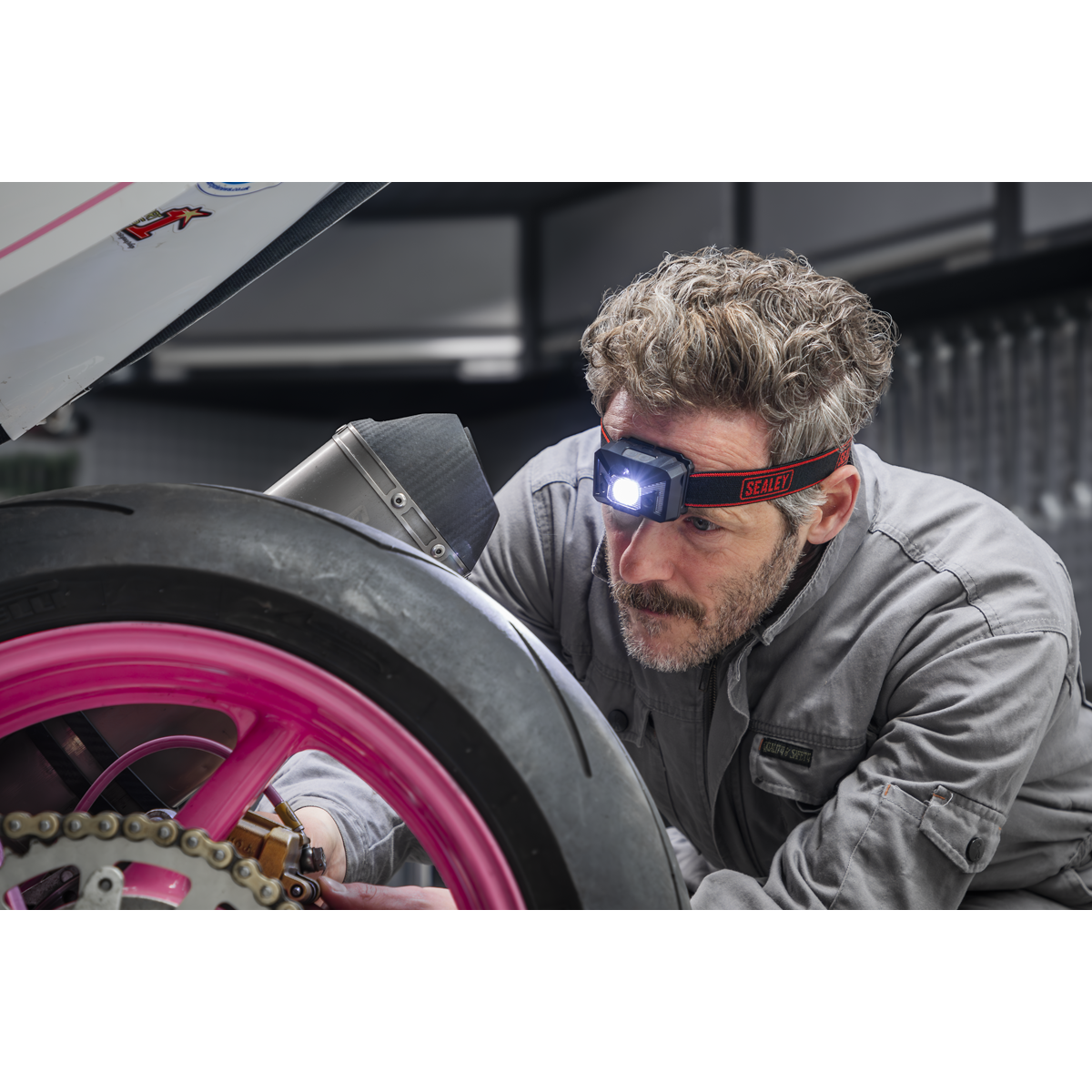 Sealey HT102R Rechargeable Head Torch with Auto-Sensor 3W SMD LED