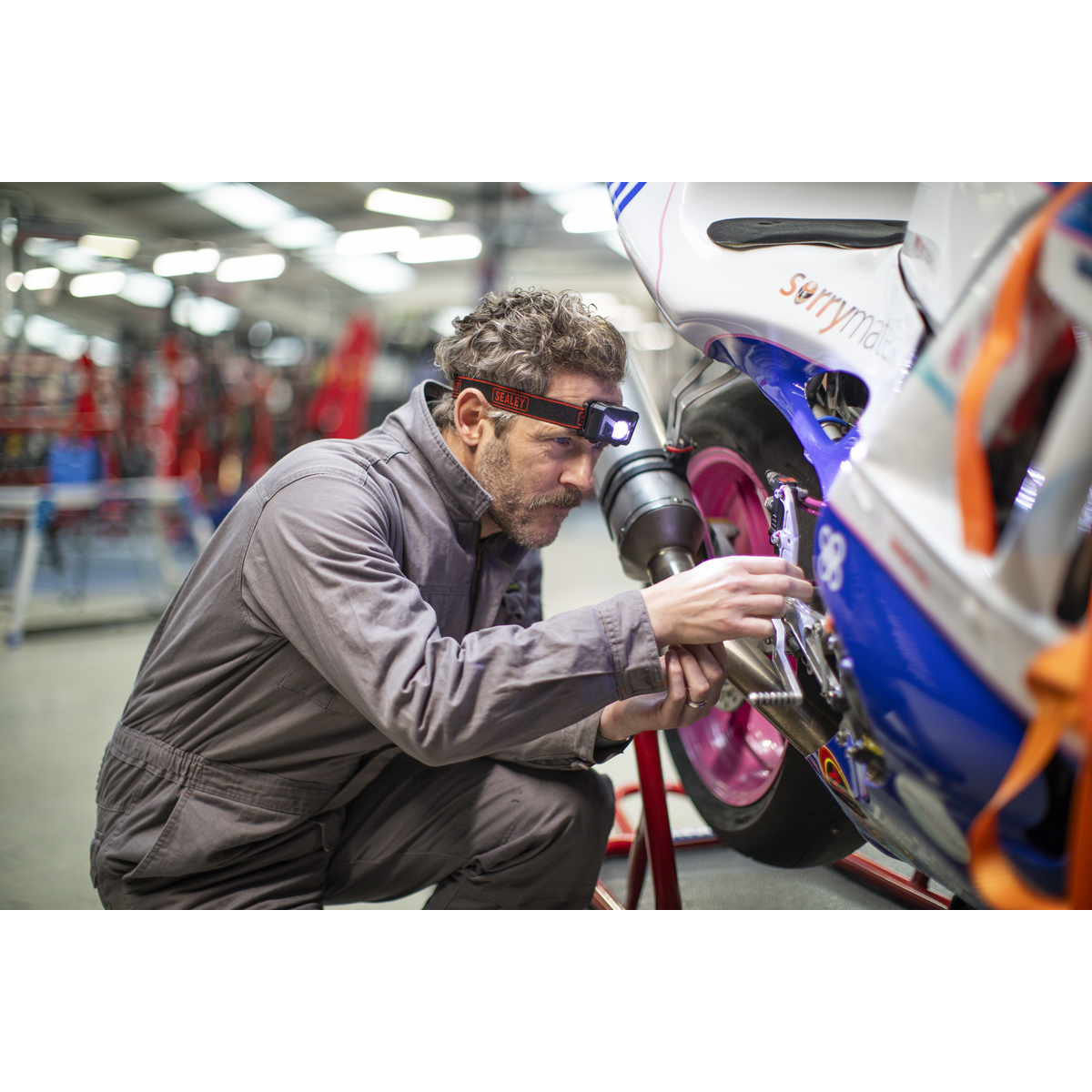 Sealey HT102R Rechargeable Head Torch with Auto-Sensor 3W SMD LED