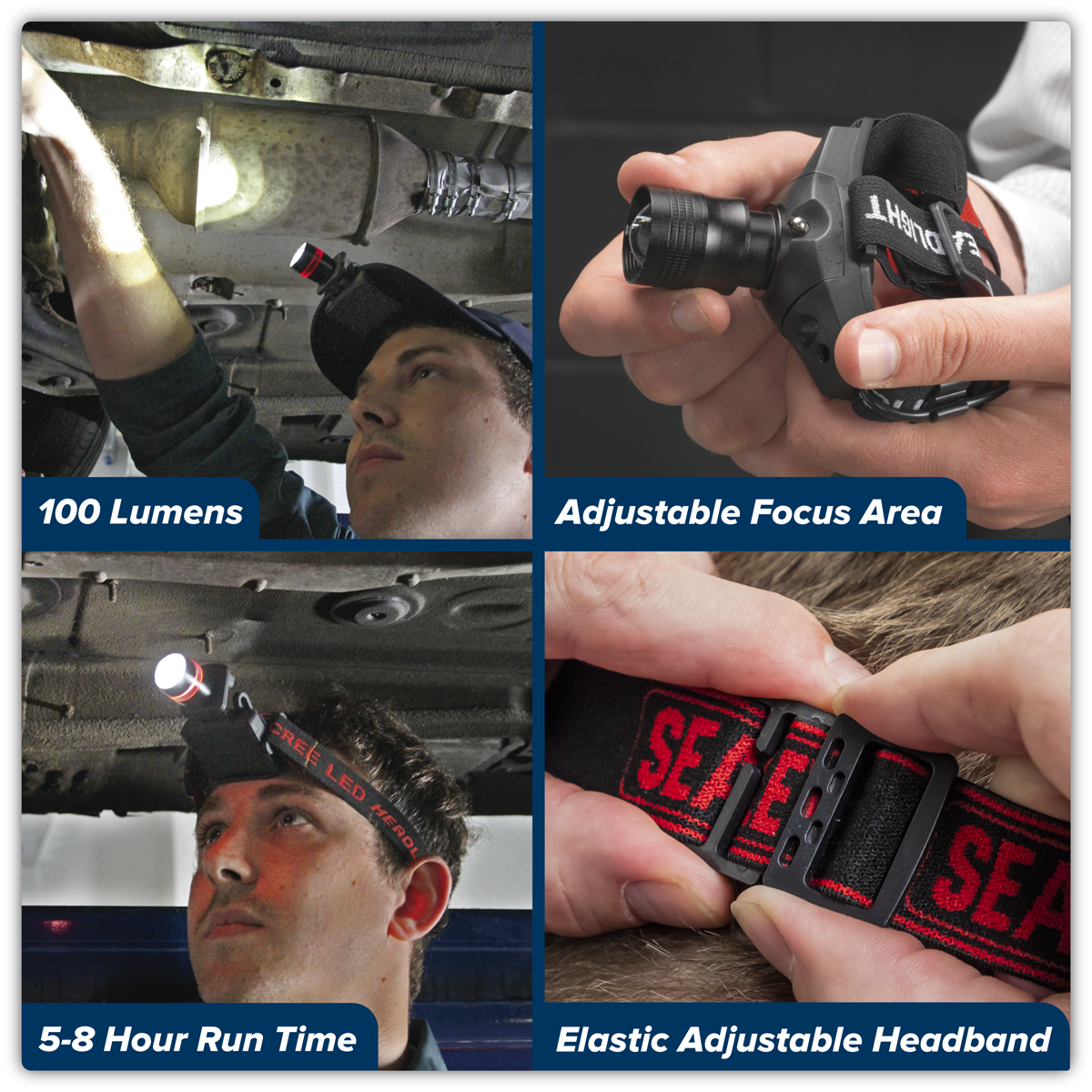 Sealey HT103LED Head & Hat Torch 3W SMD LED