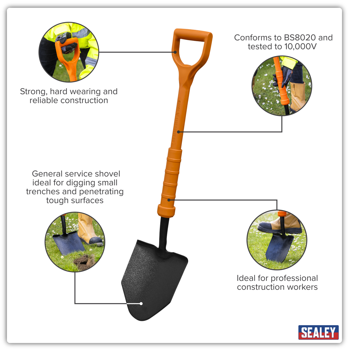 Sealey HVCT07 Insulated General Service Shovel