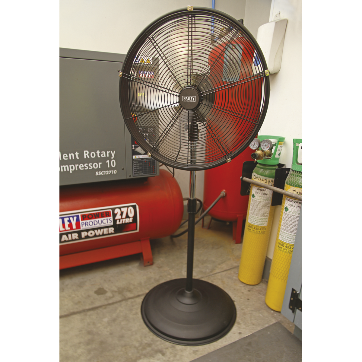 Sealey HVF20PO 20" Industrial High Velocity Oscillating Pedestal Fan 230V