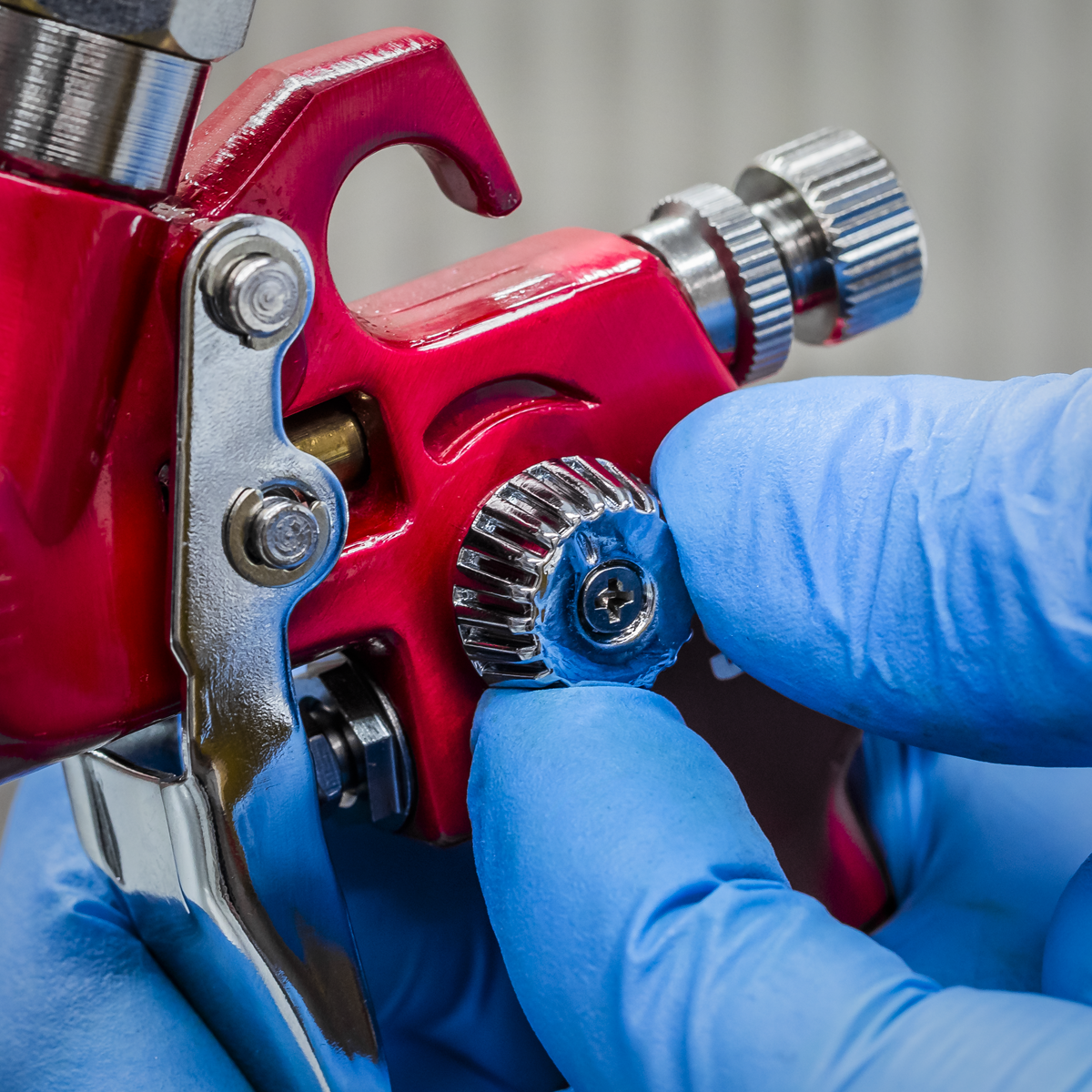 Sealey HVLP731 Workshop Series HVLP Gravity Feed Touch-Up Spray Gun 0.8mm Set-Up