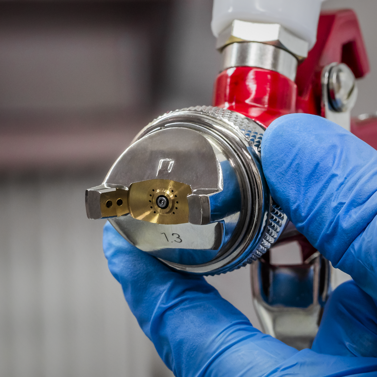 Sealey HVLP741 Workshop Series HVLP Gravity Feed Spray Gun 1.3mm Set-Up