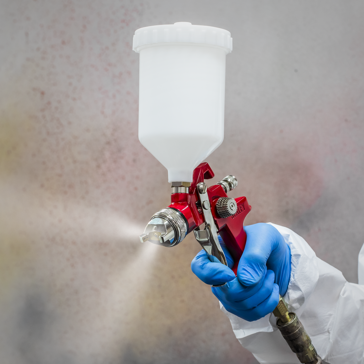 Sealey HVLP741 Workshop Series HVLP Gravity Feed Spray Gun 1.3mm Set-Up