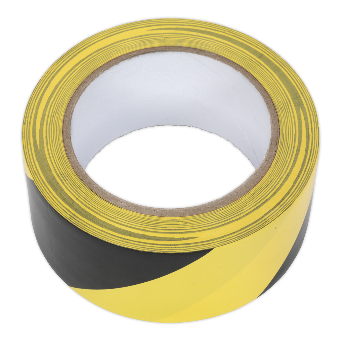 Sealey HWTBY Hazard Warning Tape 50mm x 33m - Black/Yellow