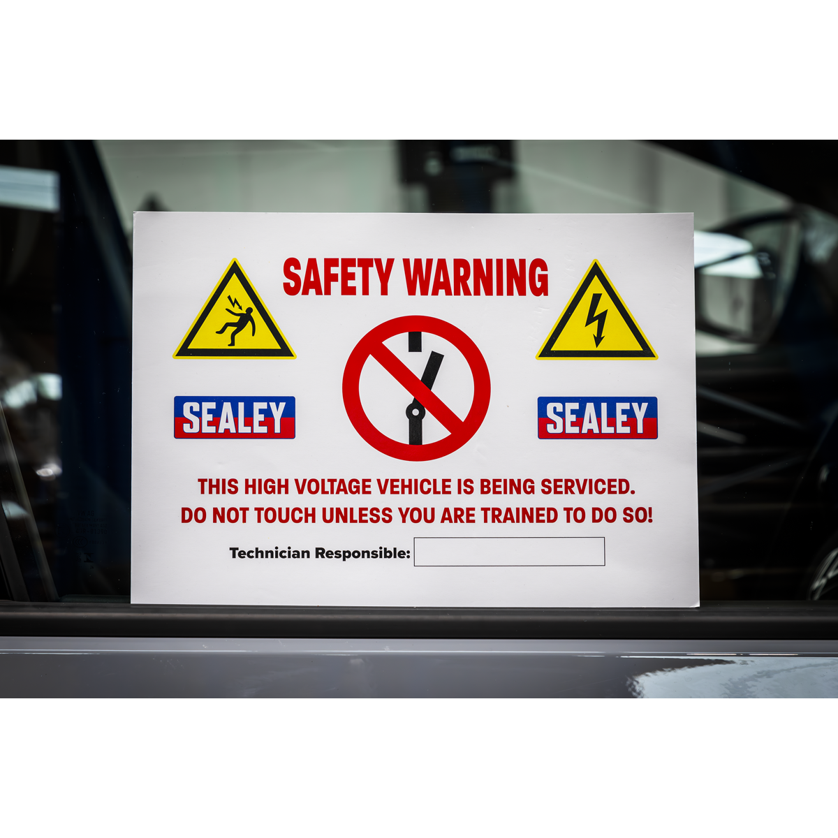 Sealey HYBRIDSIGN Hybrid/Electric Vehicle Warning Sign