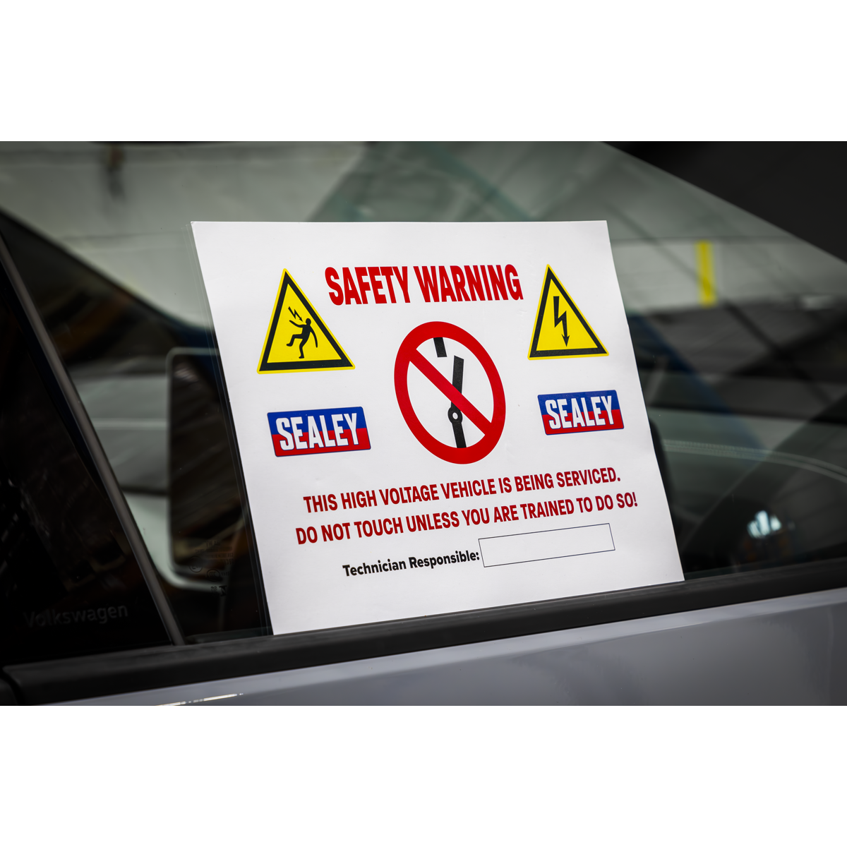 Sealey HYBRIDSIGN Hybrid/Electric Vehicle Warning Sign