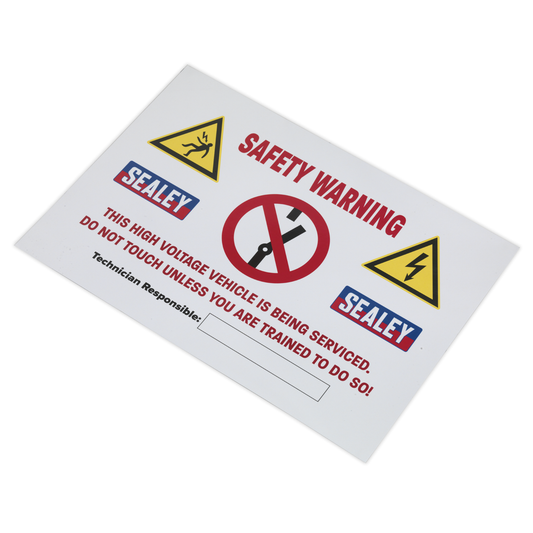 Sealey HYBRIDSIGN Hybrid/Electric Vehicle Warning Sign