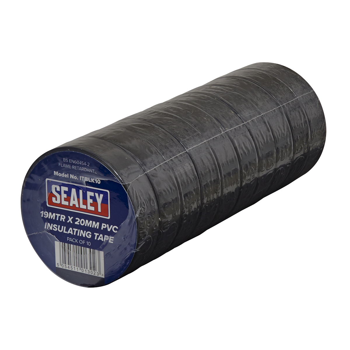 Sealey ITBLK10 PVC Insulating Tape 19mm x 20m, Black - Pack of 10