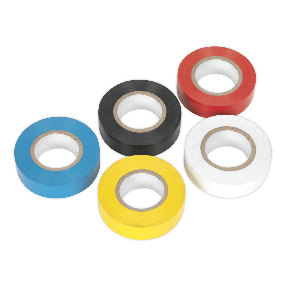 Sealey ITMIX10 PVC Insulating Tape 19mm x 20m, Mixed Colours - Pack of 10