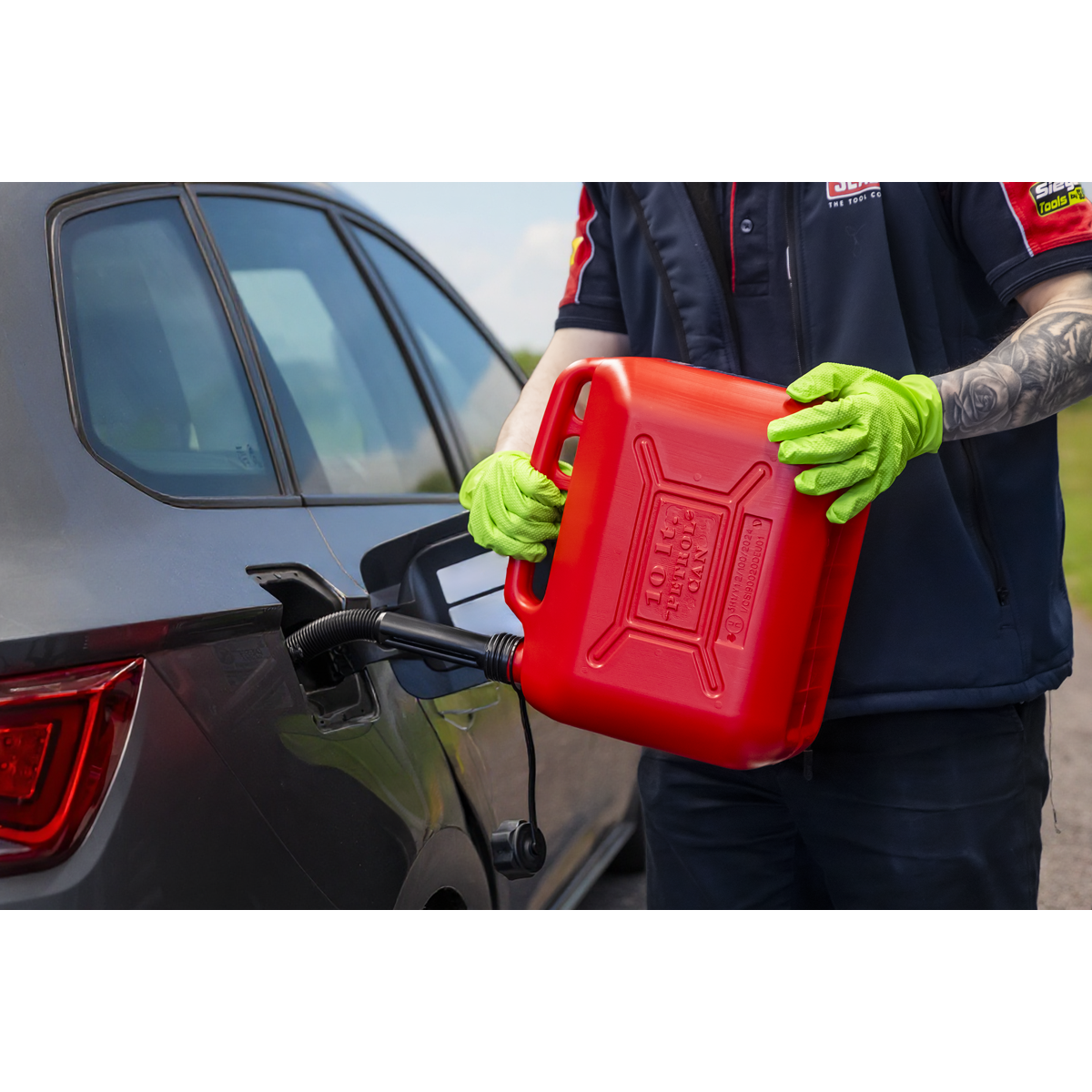Sealey JC10PR Fuel Can 10L - Red