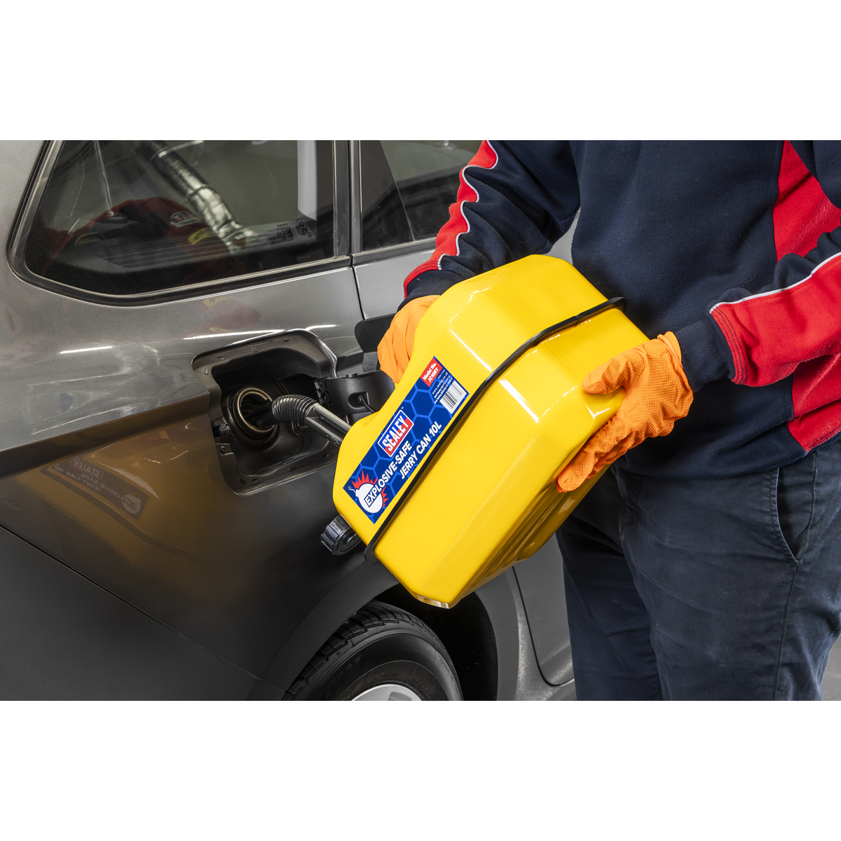 Sealey JC10RY Explosive-Safe Jerry Can 10L - Yellow