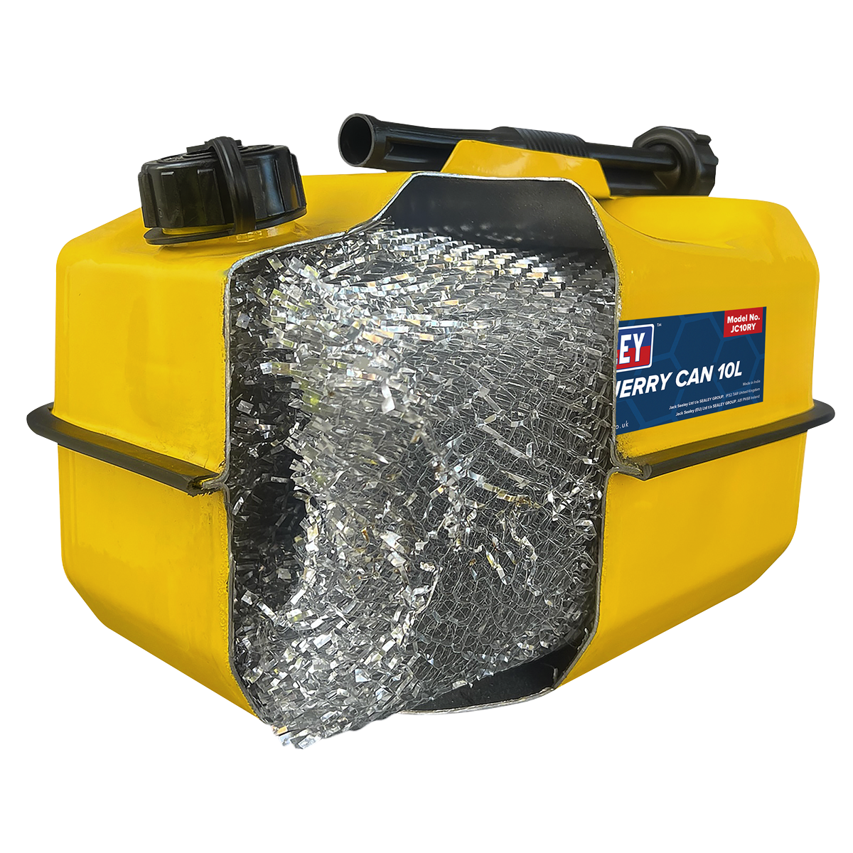 Sealey JC10RY Explosive-Safe Jerry Can 10L - Yellow